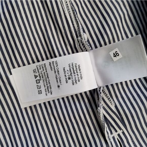 J.Crew Lace-Eyelet Collar Poplin Blouse Size L - Picture 8 of 12